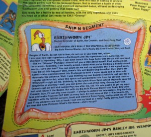 Earthworm Jim Snip and Keep Card