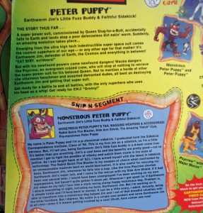 Earthworm Jim Snip and Keep Peter Puppy Card
