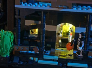 Peeking Through Lego Haunted House