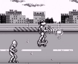 TMNT Back from the Sewers Game Boy Skateboarding