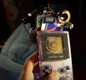 Game Boy Camera Ecto Cam in use