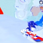Gameplay Close Up on Sonic Snowboarding