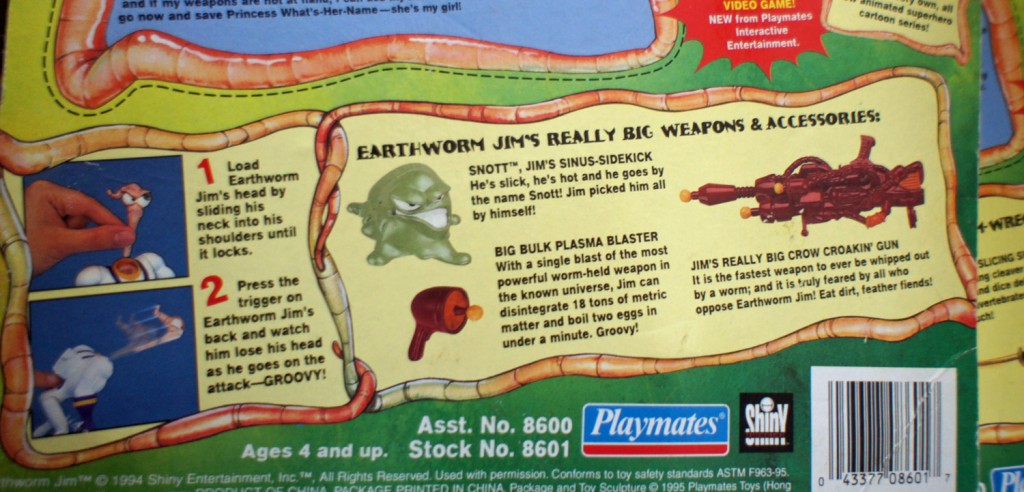 Earthworm Jim Playmates Weapons Accessories