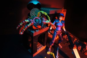 Jill & Web Spinner Toy Biz Resident Evil