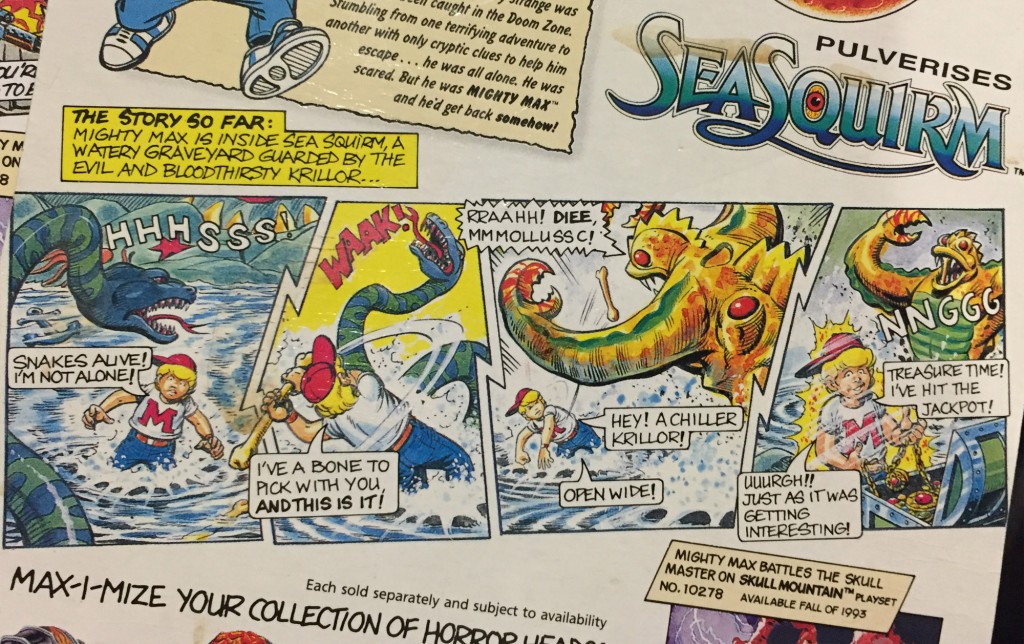 Mighty Max Pulverizes Sea Squirm Comic Card