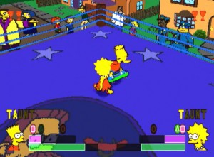 Simpsons Wrestling Bart vs Lisa Playstation