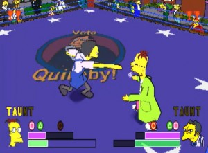 The Simpsons' Wrestling Frink vs Moe