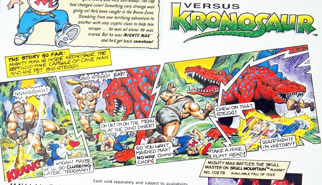 Mighty Max Battles versus Kronosaur Comic Card