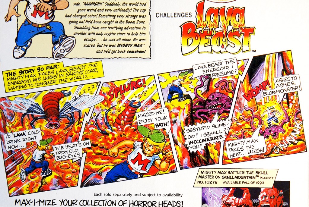 Mighty Max Challenges Lava Beast Horror Head Comic Card