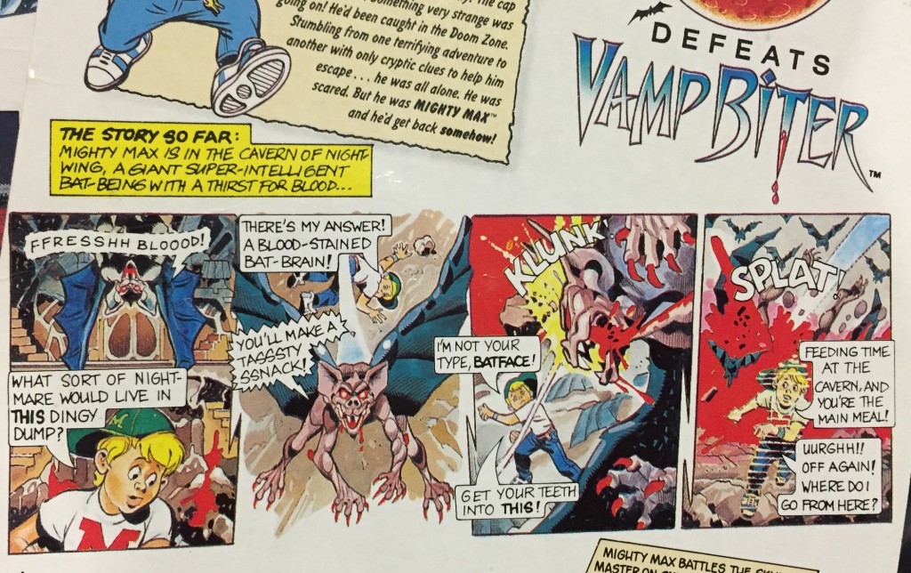 Mighty Max Defeats Vamp Biter Comic Card