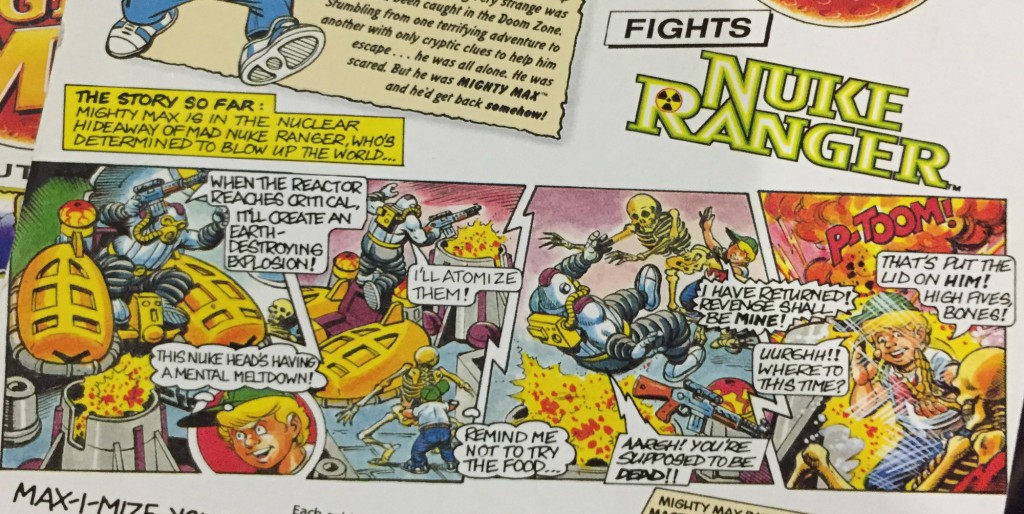 Mighty Max Fights Nuke Ranger Comic Card