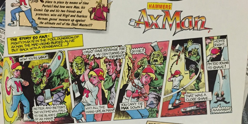 Mighty Max Hammers Ax Man Comic Card