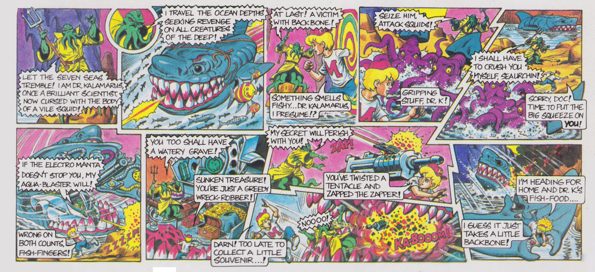 Mighty Max Caught by Man-Eater Comic Card