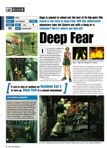 Page 01 Deep Fear Review Sega Saturn Magazine 1998